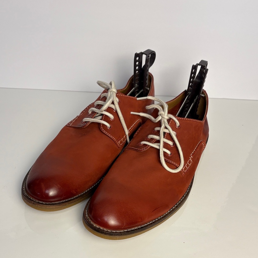 Clark's Classic Casual Leather Lace-up Oxford Reddish Brown Men's 11 M